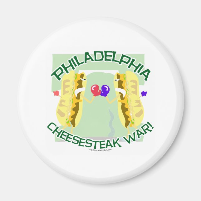 Philly Cheesteak War Magnet (Front)