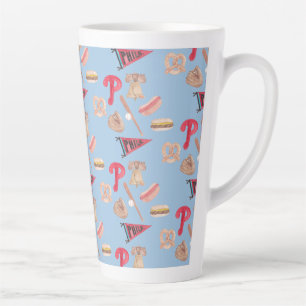Philly City of Brotherly Love Baseball Watercolor Latte Mug