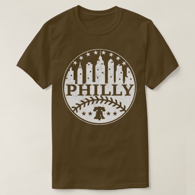 Philly Fan Baseball Lover Philadelphia PA City Sky T-Shirt (Design Front)
