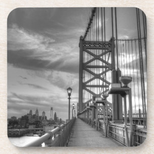 Philly from the bridge drink coaster
