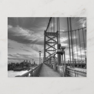 Philly from the bridge postcard