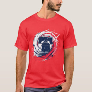 Philly Hoop Liberty: Basketball Meets Freedom T-Shirt