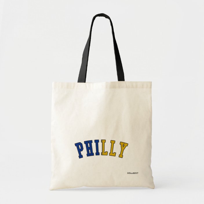 Philly in Pennsylvania State Flag Colors Canvas Bag