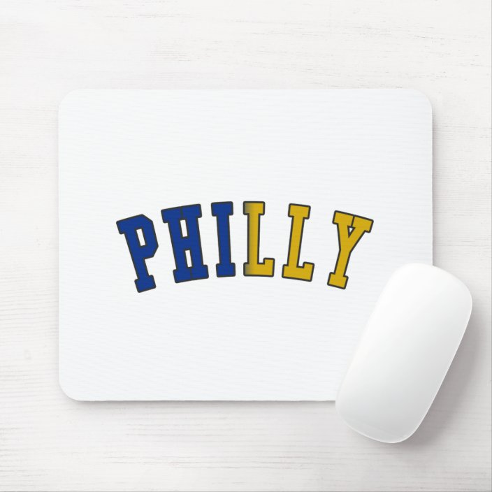 Philly in Pennsylvania State Flag Colors Mouse Pad
