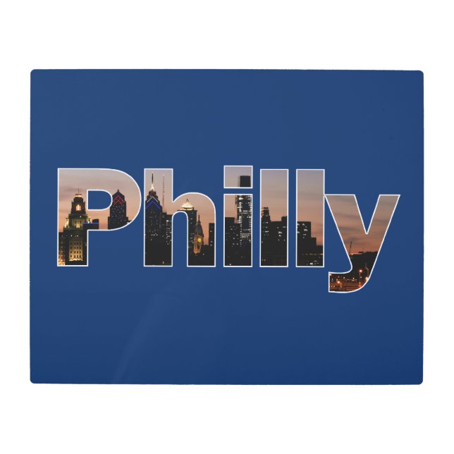 Philly Letters Metal Wall Art (Front)
