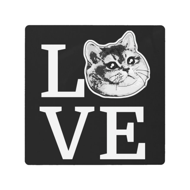 Philly Love Cat Metal Print (Front)