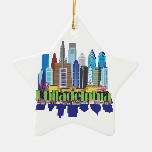 Philly New Icon Ceramic Ornament