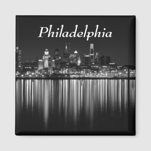 Philly night bw magnet