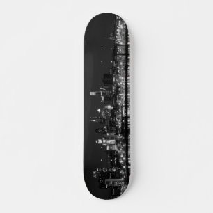 Philly night b/w skateboard