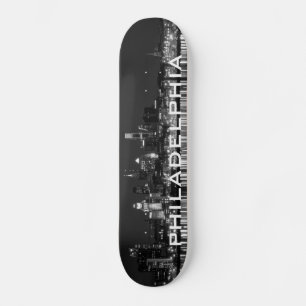 Philly night b/w skateboard deck
