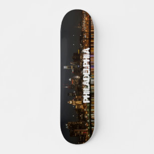 Philly night skateboard deck