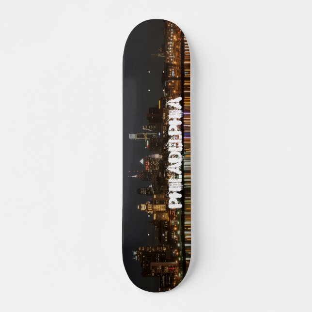 Philly night skateboard deck (Front)