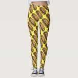 Philly Philadelphia Cheese Steak Cheesesteak Food Leggings<br><div class="desc">Leggings feature an original marker illustration of a classic Philadelphia cheese steak sandwich. Great for your favorite foodie!</div>