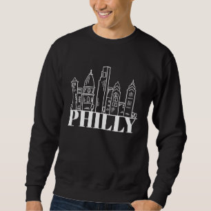 Philly Philadelphia Pennsylvania Skyline Silhouett Sweatshirt