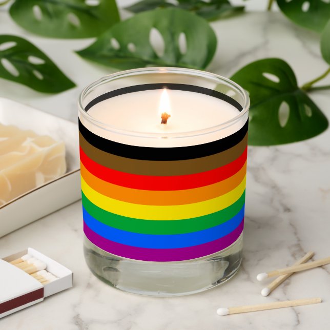 Philly POC Pride Flag Scented Candle (Lit)