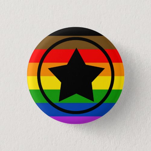 Philly Pride Flag with a Star in a Circle Button