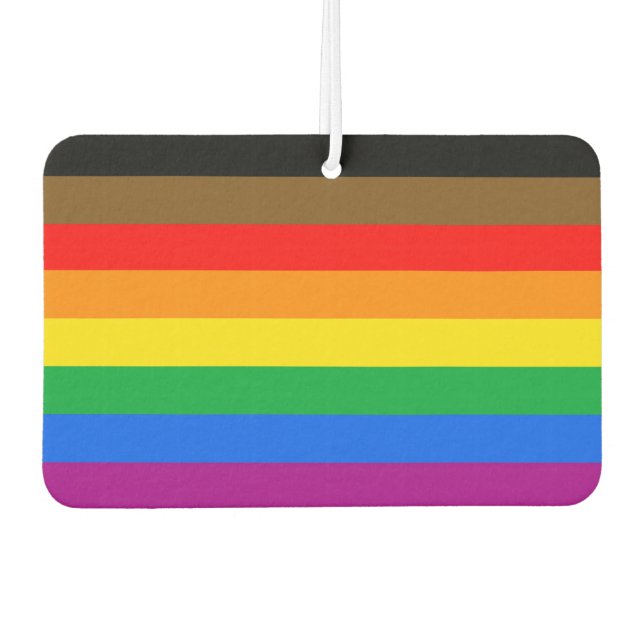 Philly Rainbow Pride Flag Air Freshener (Front)
