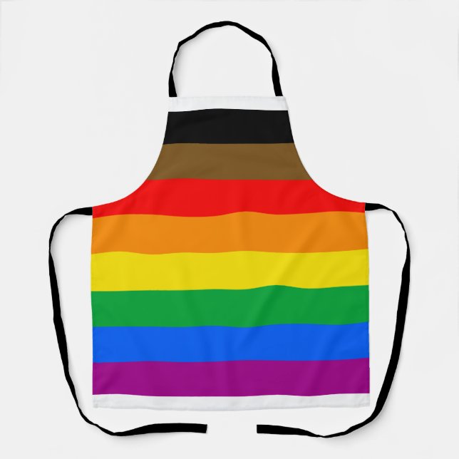 Philly Rainbow Pride Flag Apron (Front)