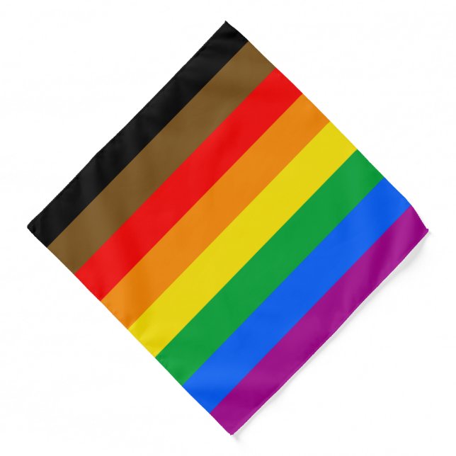 Philly Rainbow Pride Flag Bandana (Front)