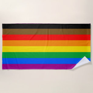 Philly Rainbow Pride Flag Beach Towel