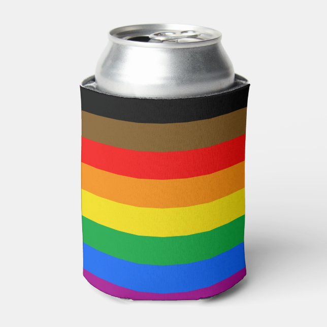 Philly Rainbow Pride Flag Can Cooler (Can Front)