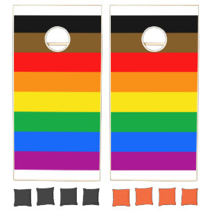 Philly Rainbow Pride Flag Cornhole Set