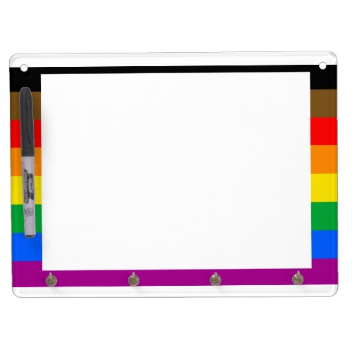 Philly Rainbow Pride Flag Dry Erase Board With Keychain Holder