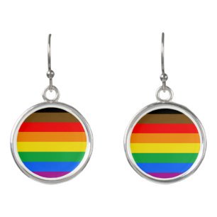 Philly Rainbow Pride Flag Earrings
