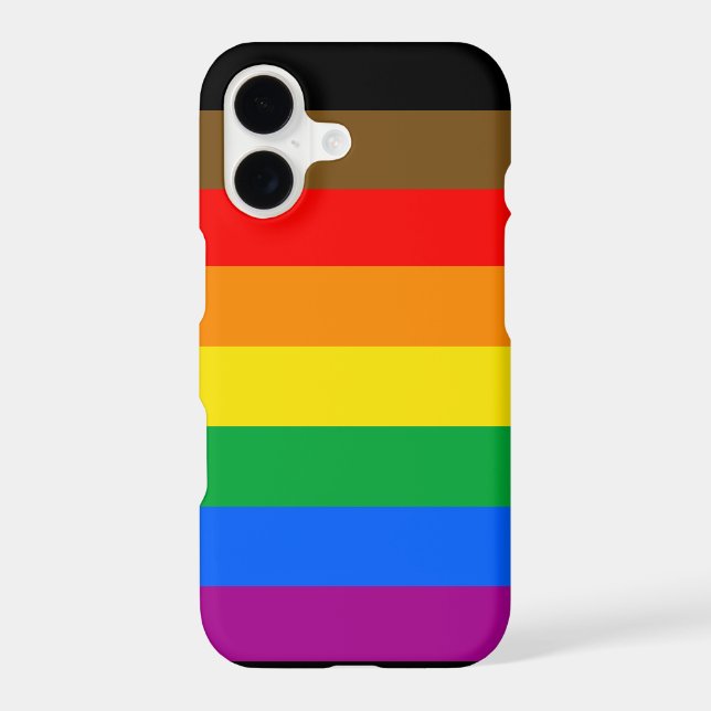 Philly Rainbow Pride Flag Iphone Case (Back)