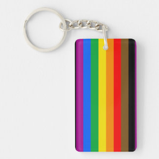 Philly Rainbow Pride Flag Keychain