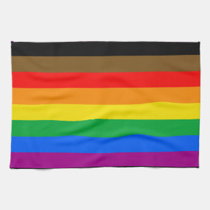 Philly Rainbow Pride Flag Kitchen Towel