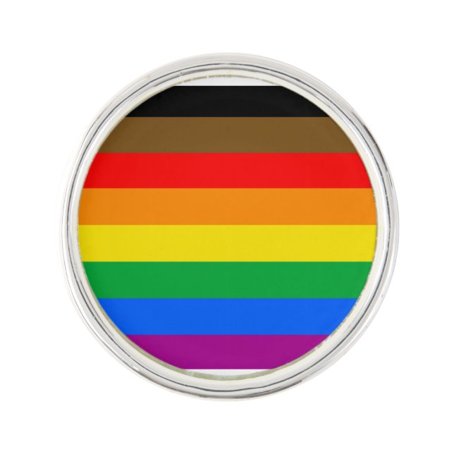 Philly Rainbow Pride Flag Lapel Pin (Front)
