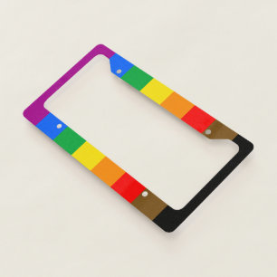 Philly Rainbow Pride Flag License Plate Frame
