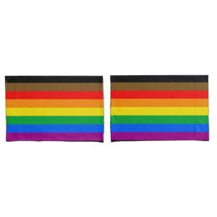 Philly Rainbow Pride Flag Pillow Case