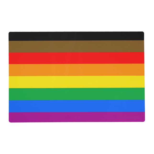 Philly Rainbow Pride Flag Placemat (Front)