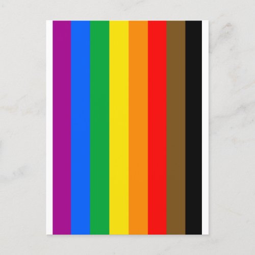Philly Rainbow Pride Flag Postcard