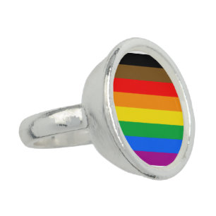 Philly Rainbow Pride Flag Ring