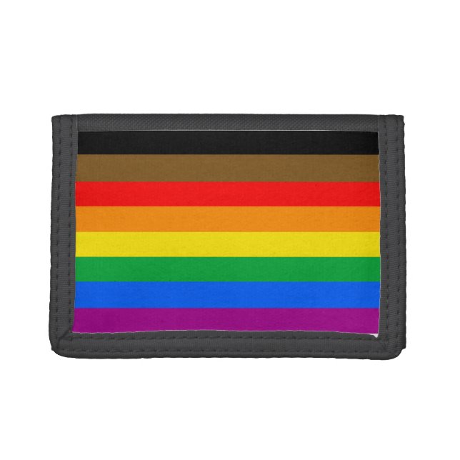 Philly Rainbow Pride Flag Trifold Wallet (Front)