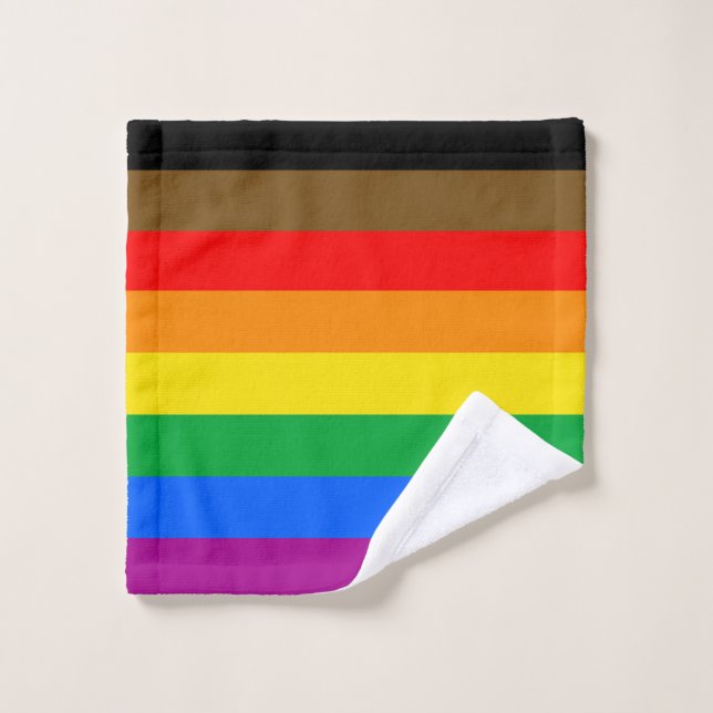 Philly Rainbow Pride Flag Wash Cloth (Wash Cloth)