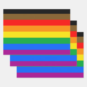 Philly Rainbow Pride Flag Wrapping Paper Sheets