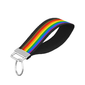 Philly Rainbow Pride Flag Wrist Keychain