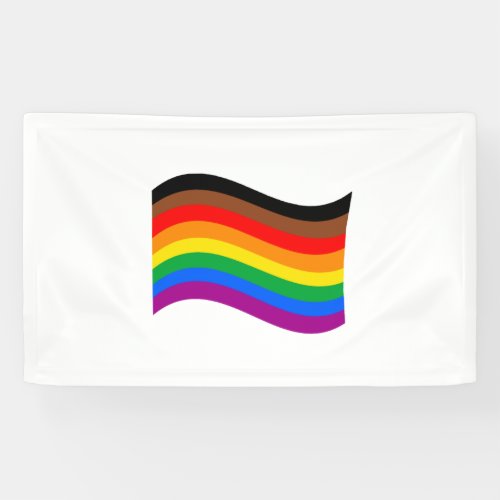 Philly Rainbow Pride Waving Flag Banner
