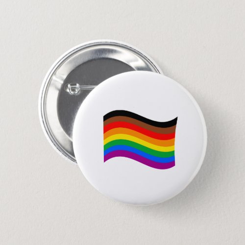 Philly Rainbow Pride Waving Flag Button