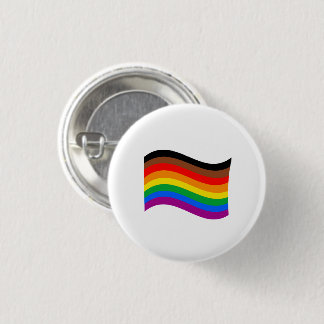 Philly Rainbow Pride Waving Flag Button