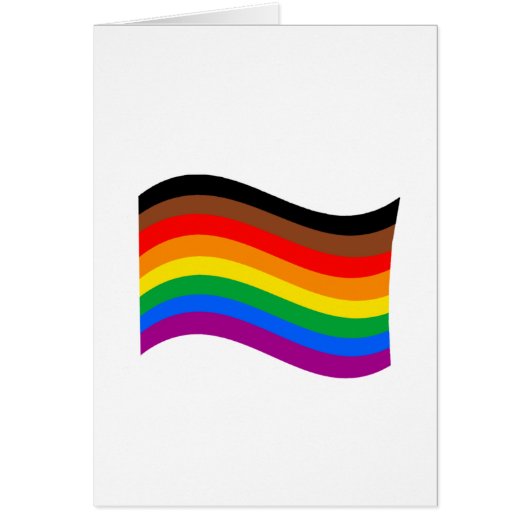 Philly Rainbow Pride Waving Flag Cards (Front)