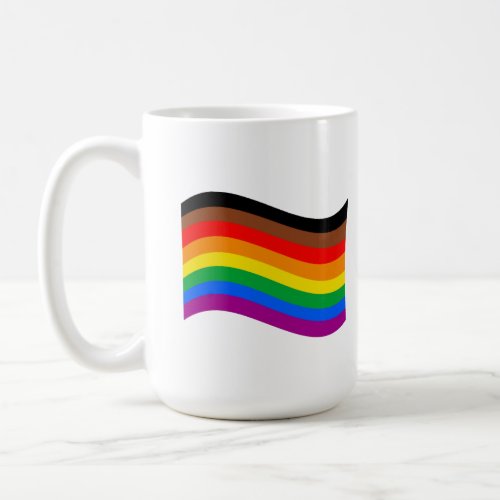 Philly Rainbow Pride Waving Flag Coffee Mug