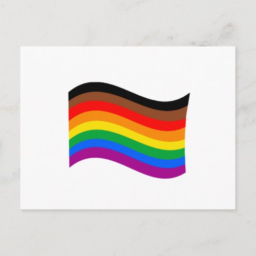 Philly Rainbow Pride Waving Flag Postcard