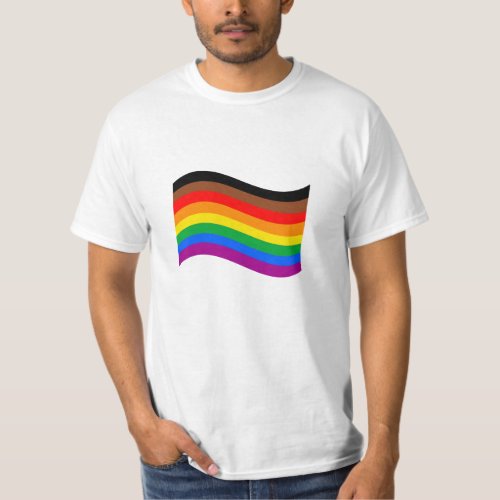 Philly Rainbow Pride Waving Flag T_Shirt