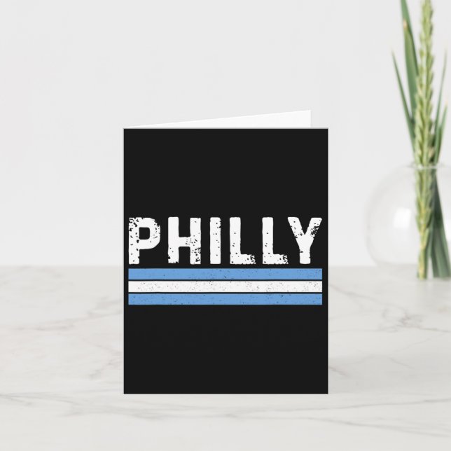 Philly Retro Vintage Philadelphia Pennsylvania Tou Card (Front)