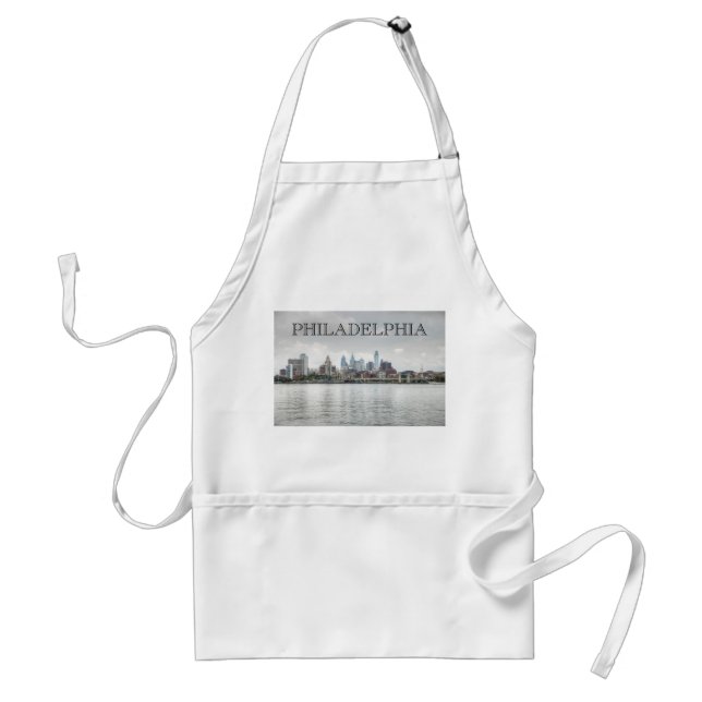 Philly skyline 2 adult apron (Front)